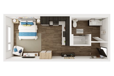 CLOVE, Studio, 1 Bath at Marina Square, Bremerton, 98337